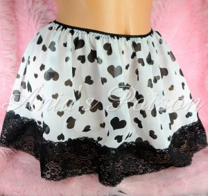 Sheer CHIFFON fabrics sissy Unisex mini slip skirts